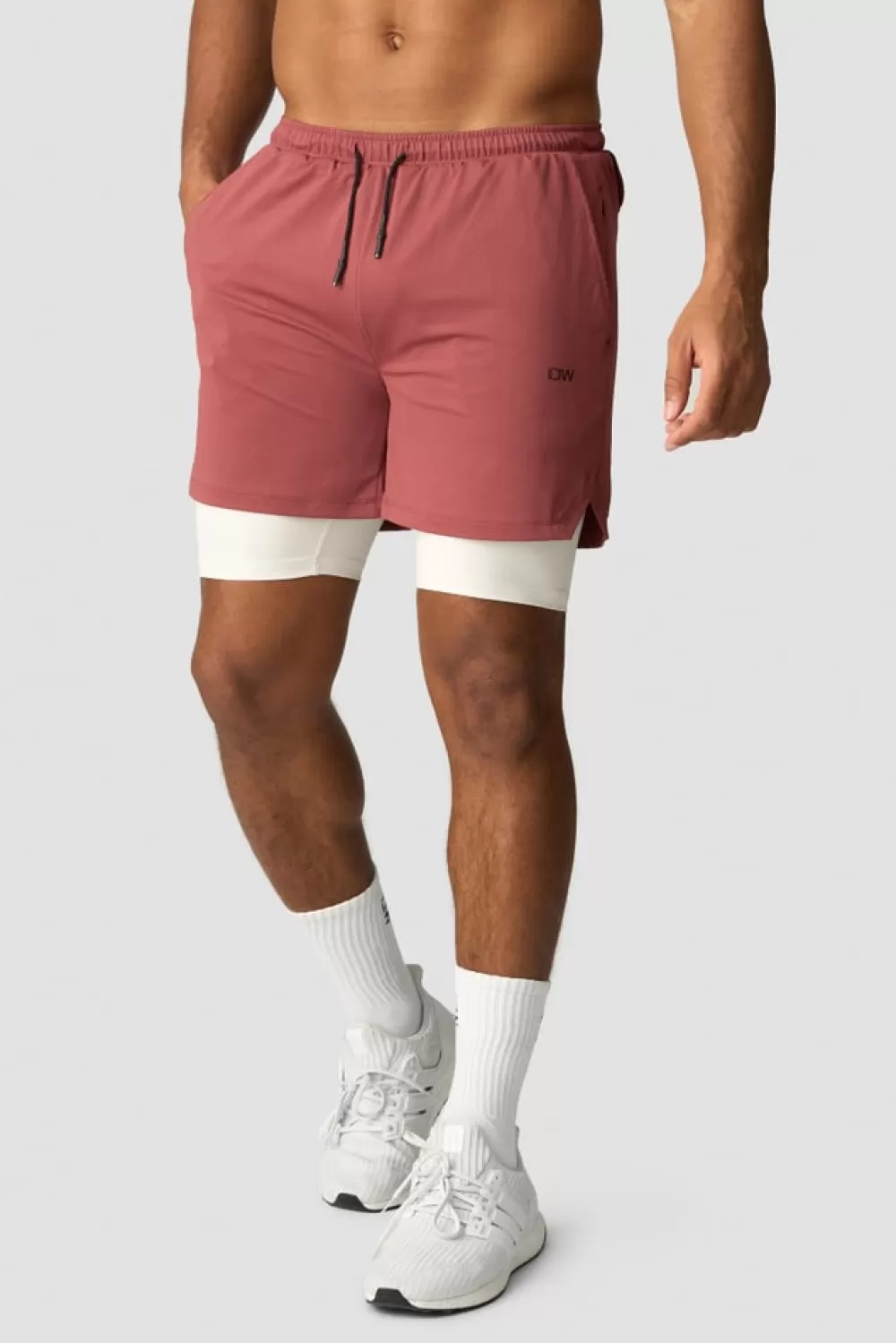 ICIW Stride 2-in-1 Shorts Men Brick Red