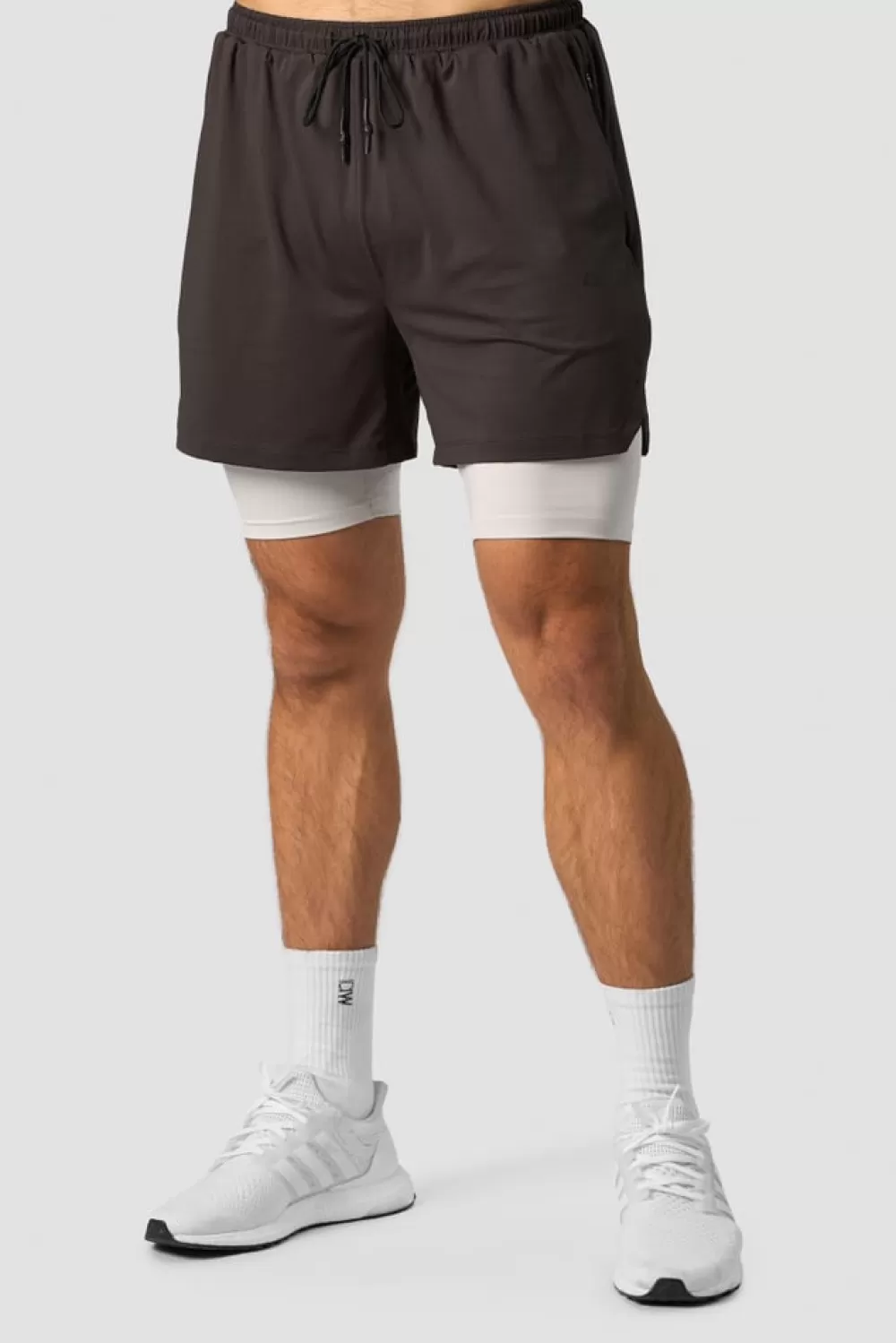 ICIW Stride 2-in-1 Shorts Men Charcoal