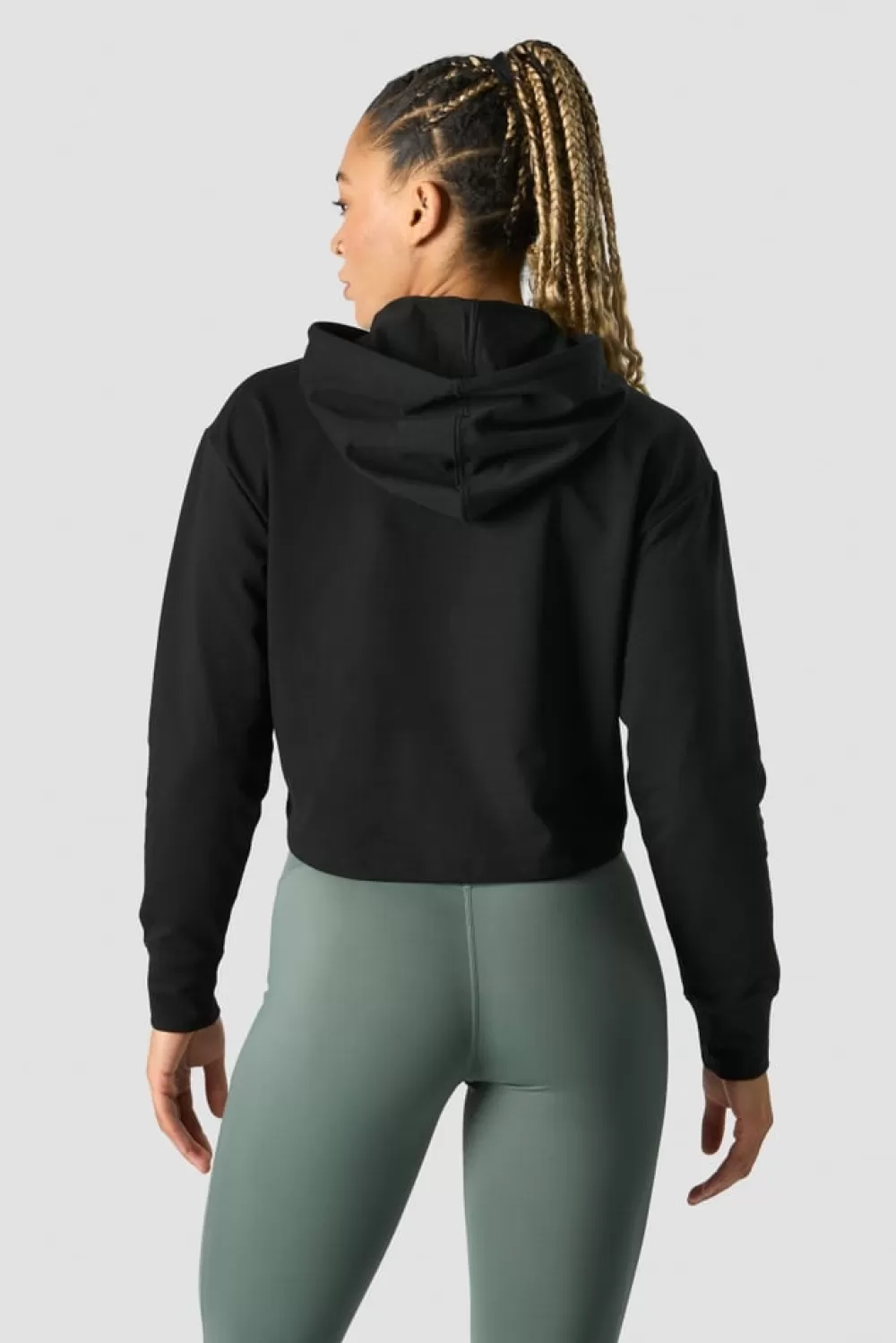 Women ICIW Stride Cropped Hoodie Wmn Black