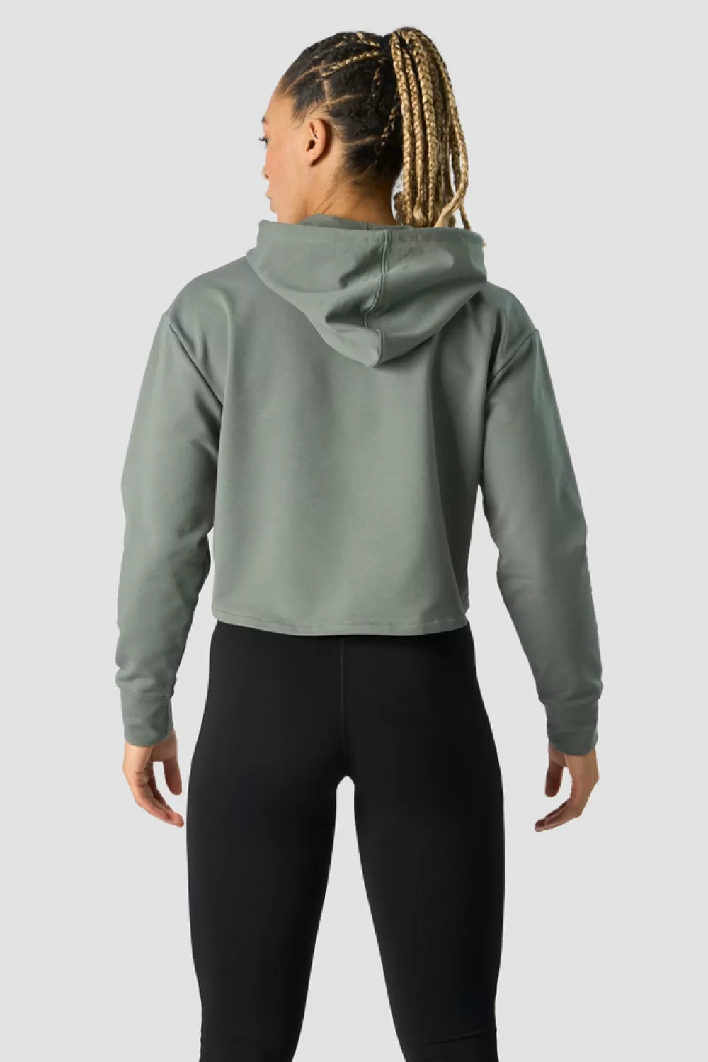 Women ICIW Stride Cropped Hoodie Wmn Sea Green