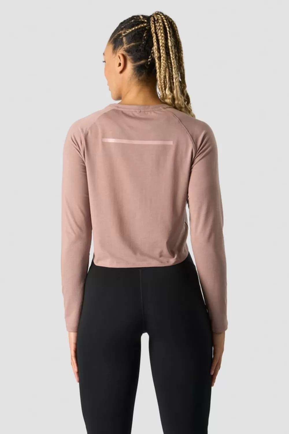 Women ICIW Stride Cropped Long Sleeve Wmn Light Mauve