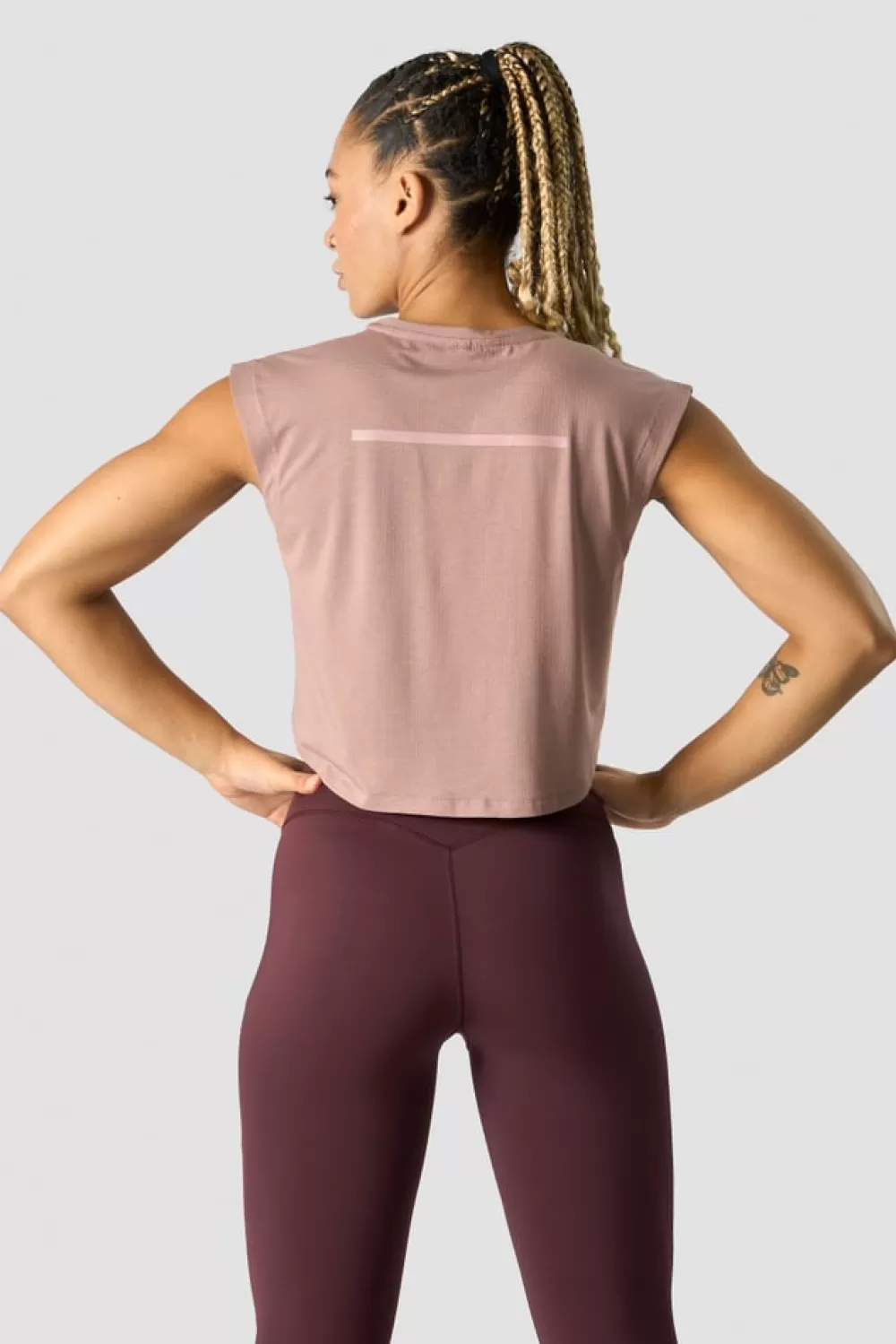 Women ICIW Stride Cropped Tank Wmn Light Mauve