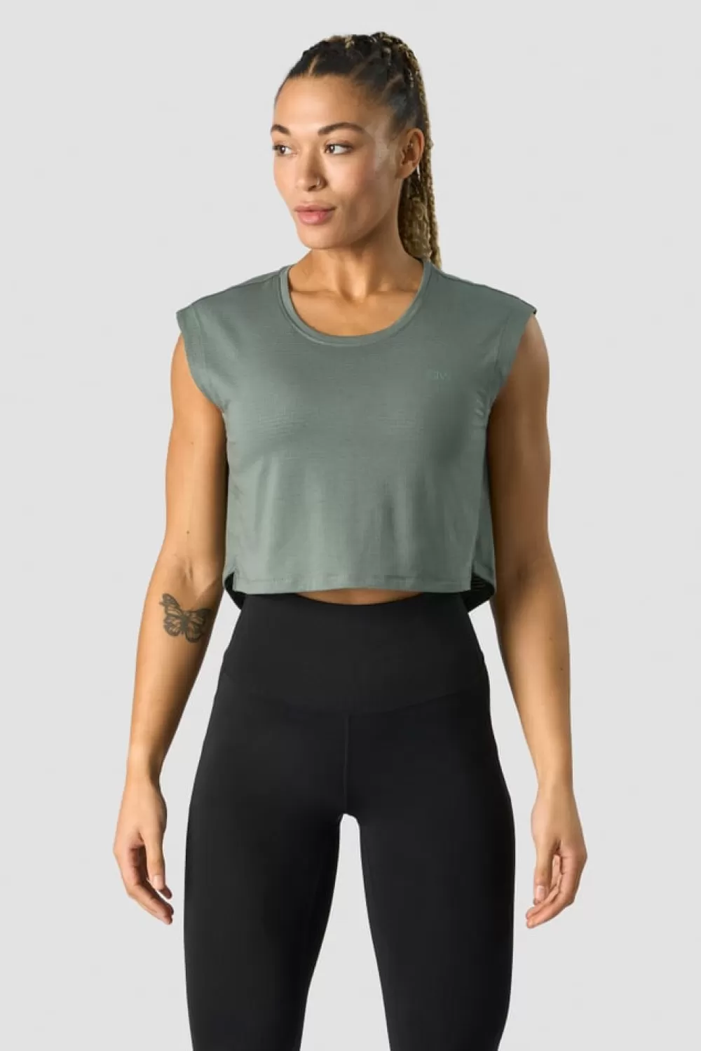 Women ICIW Stride Cropped Tank Wmn Sea Green