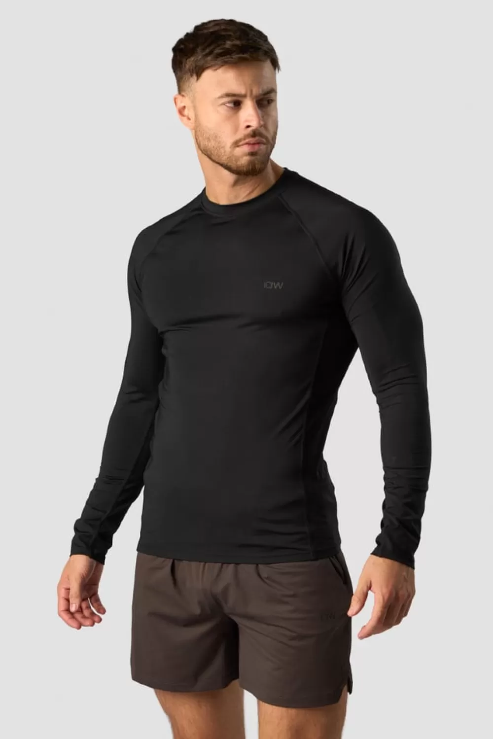 ICIW Stride Muscle Fit Long Sleeve Men Black