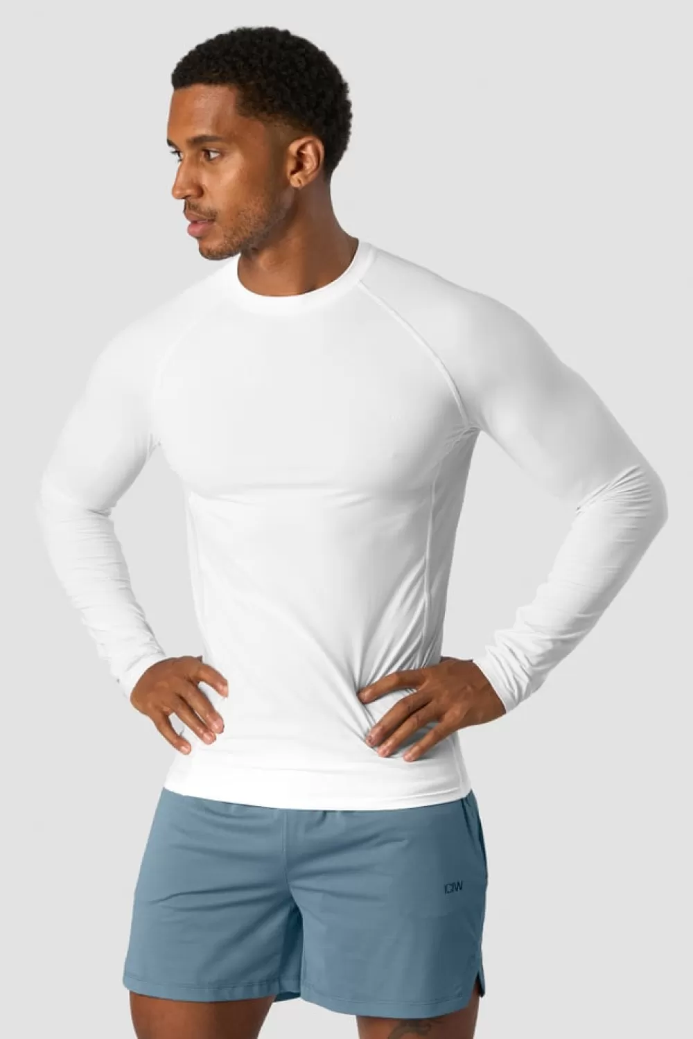 ICIW Stride Muscle Fit Long Sleeve Men White