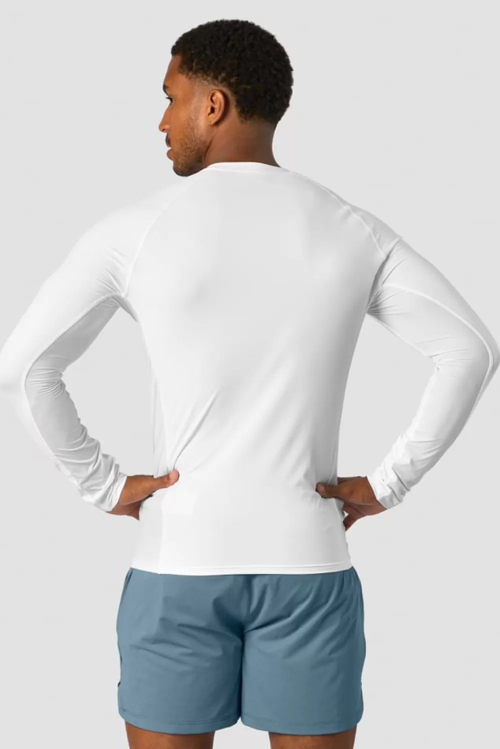 ICIW Stride Muscle Fit Long Sleeve Men White