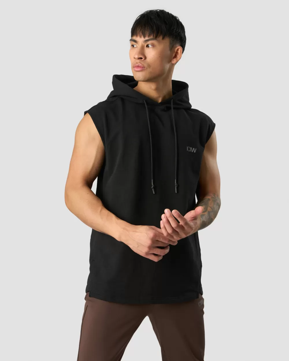 ICIW Stride Sleeveless Hoodie Men Black