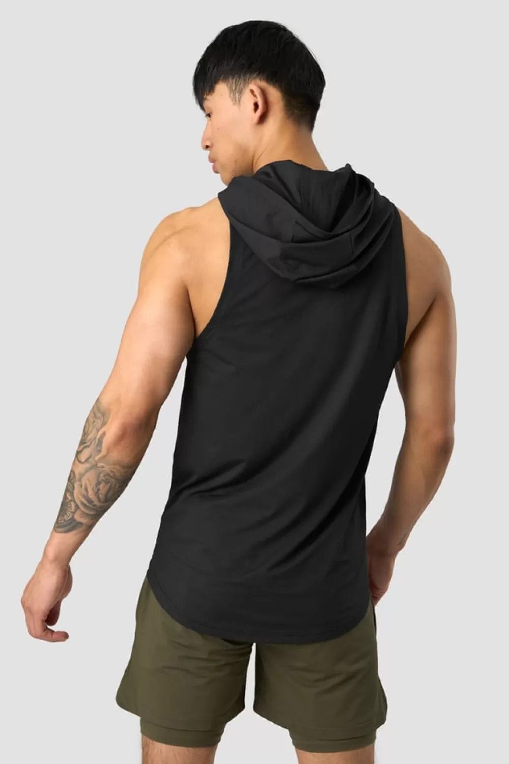 ICIW Stride Sleeveless T-shirt Hoodie Men Black