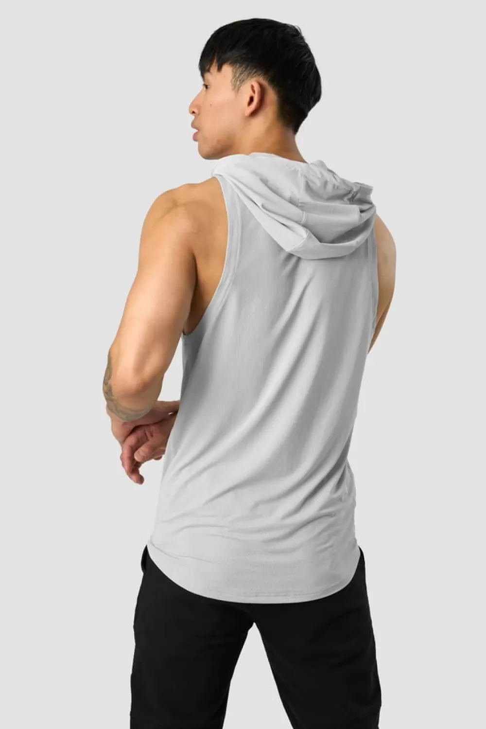 ICIW Stride Sleeveless T-shirt Hoodie Men Grey