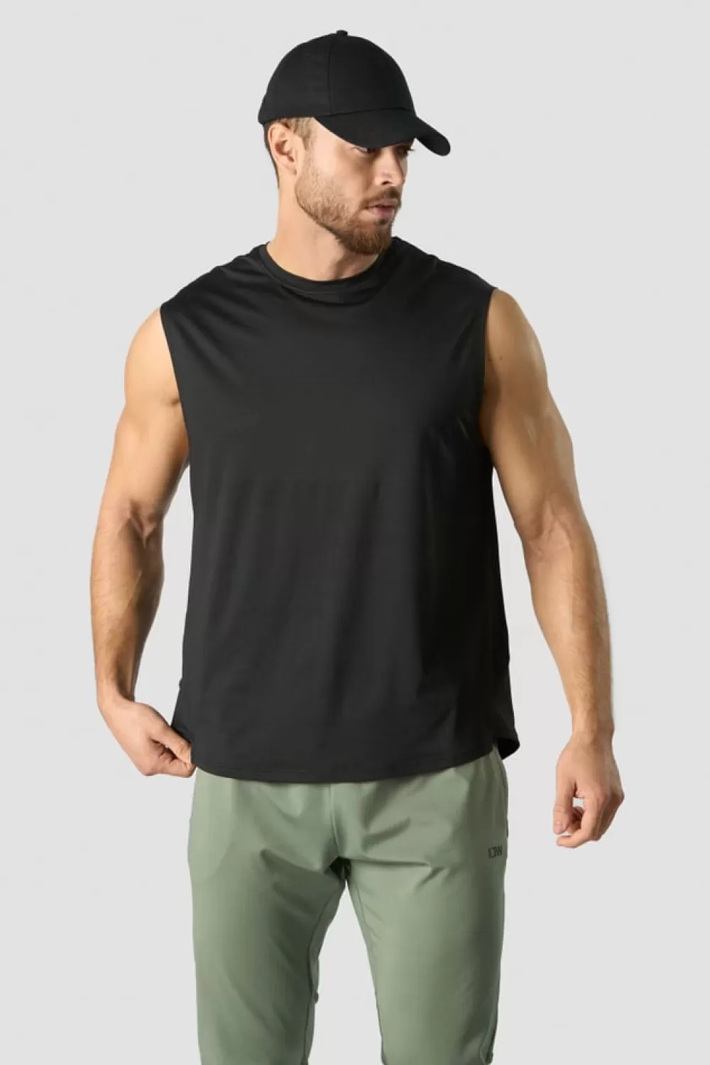 ICIW Stride Sleeveless T-shirt Men Black