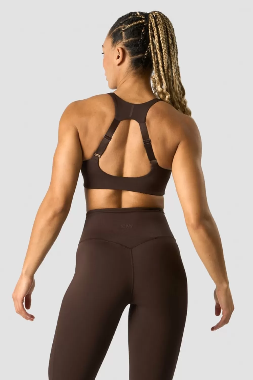 Women ICIW Stride Sports Bra Dark Brown