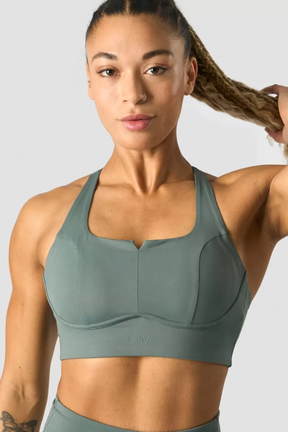 Women ICIW Stride Sports Bra Sea Green