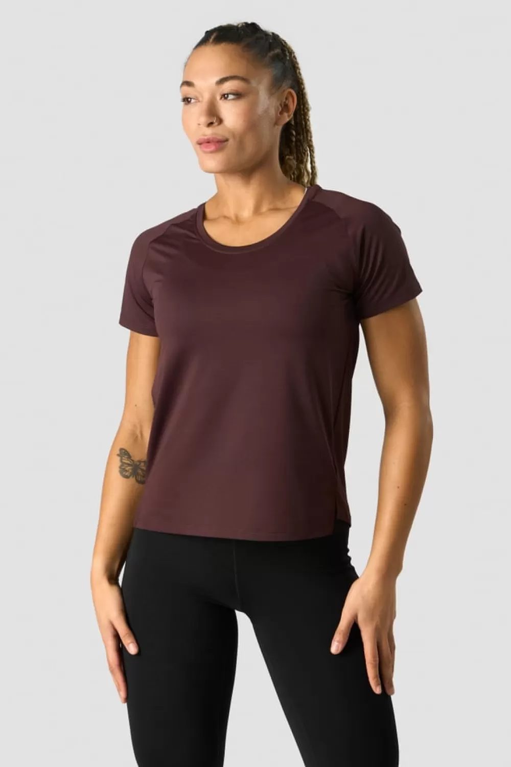 Women ICIW Stride T-shirt Wmn Burgundy