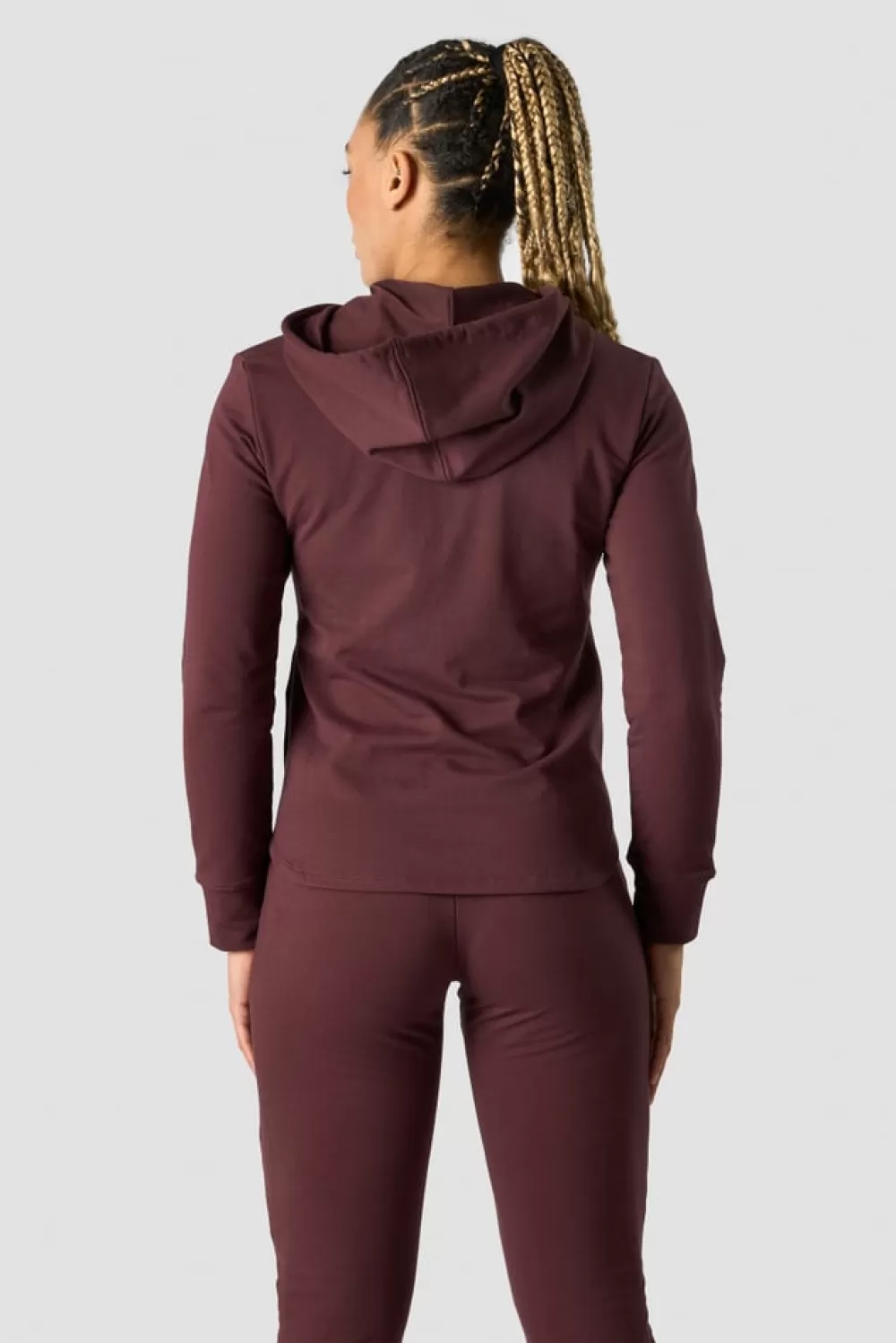 Women ICIW Stride Zip Hoodie Wmn Burgundy