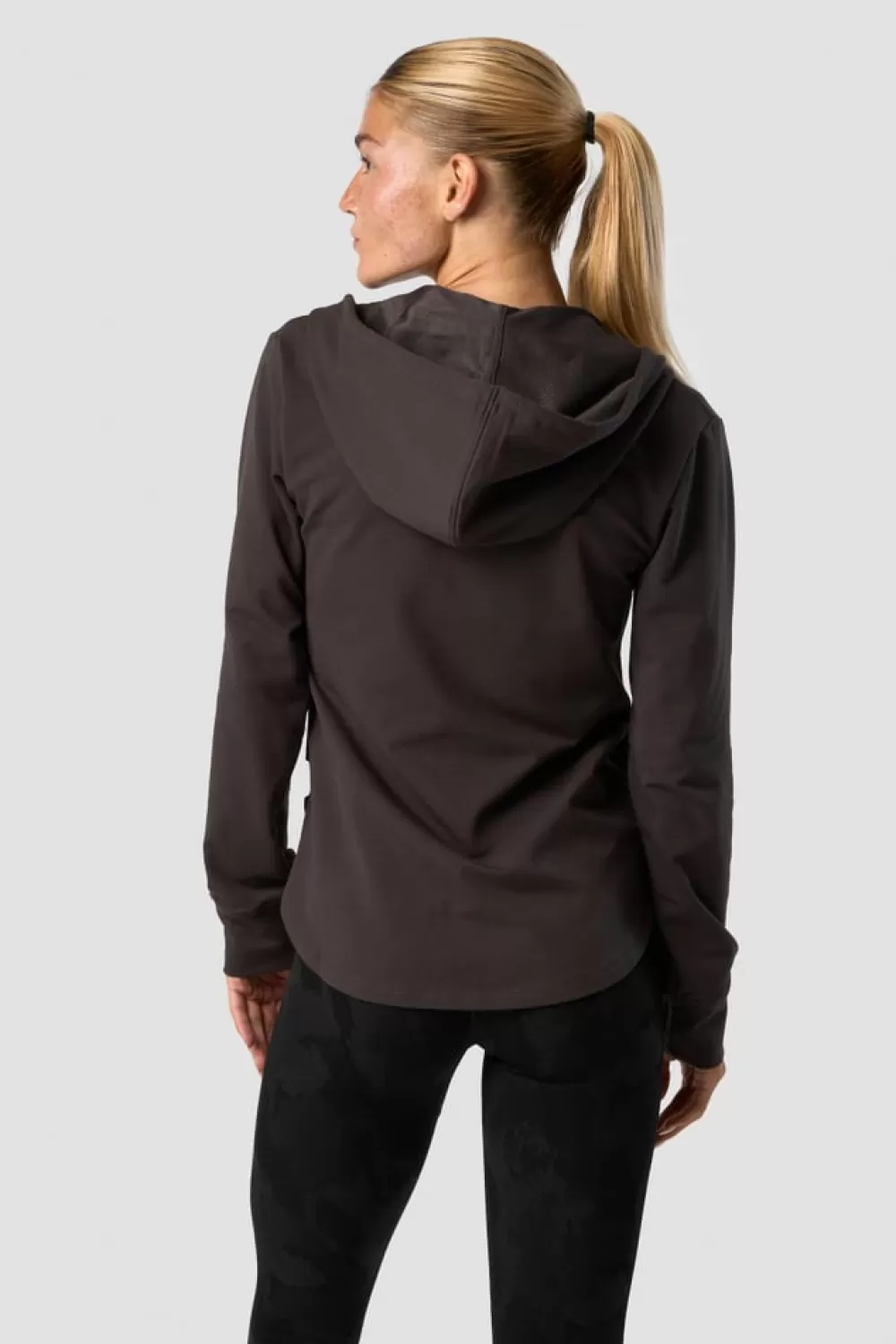 Women ICIW Stride Zip Hoodie Wmn Charcoal