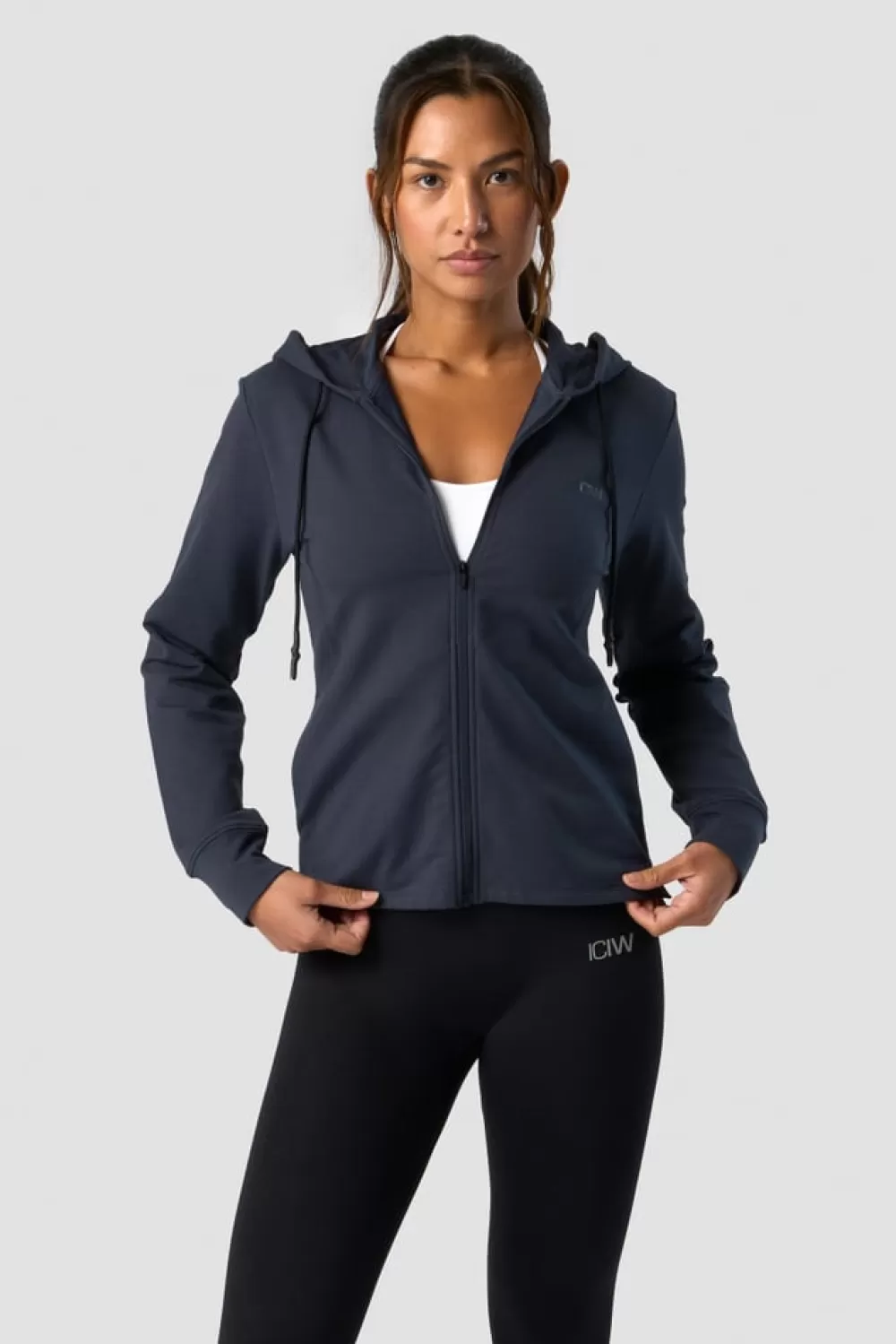 Women ICIW Stride Zip Hoodie Wmn Navy