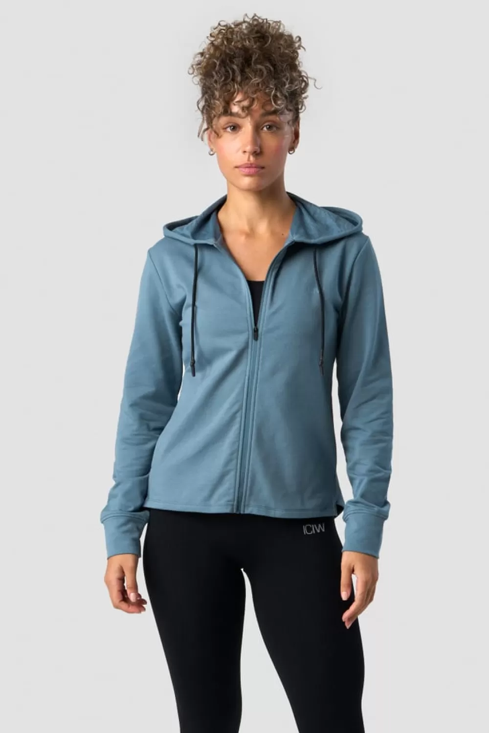 Women ICIW Stride Zip Hoodie Wmn Steel Blue