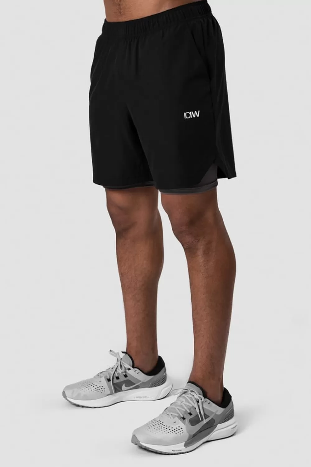 ICIW Training 2-in-1 Shorts Black/Grey Men