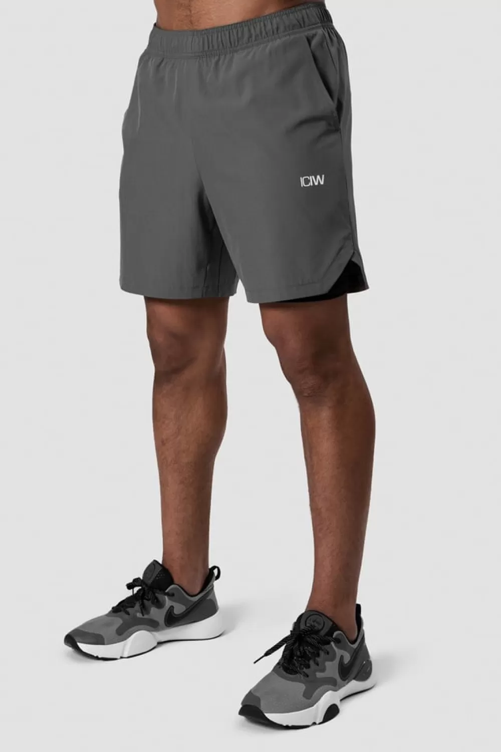 ICIW Training 2-in-1 Shorts Dark Grey/Black Men