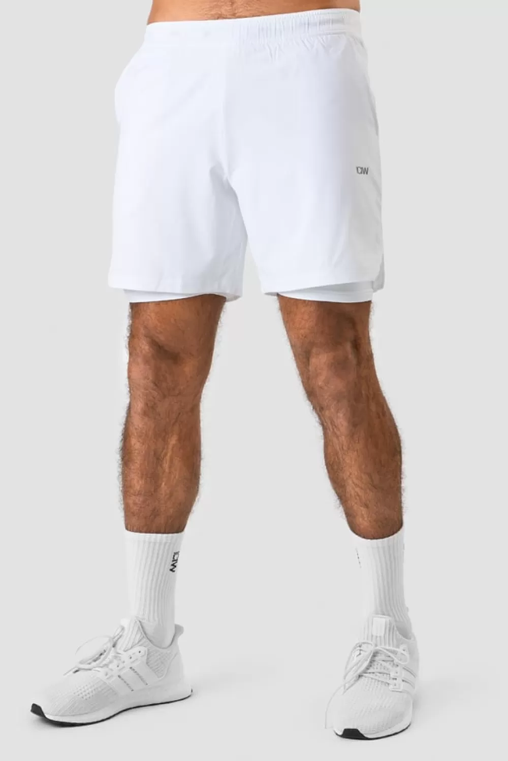 ICIW Training 2-in-1 Shorts White