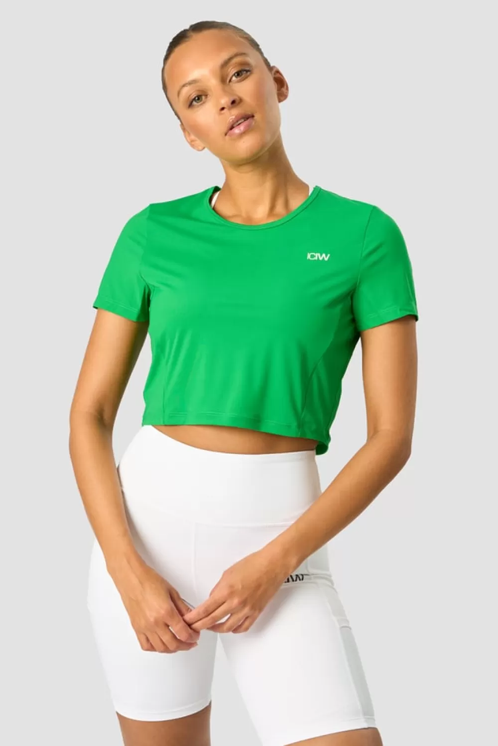 Women ICIW Training Cropped T-shirt Bright Green