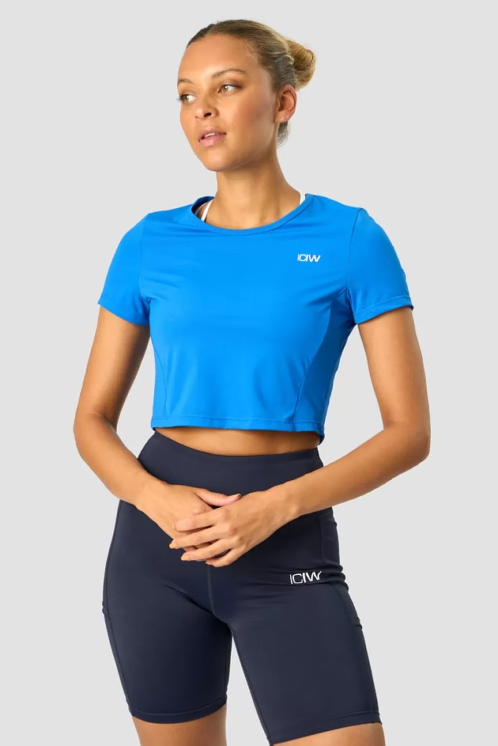 Women ICIW Training Cropped T-shirt Cobalt Blue