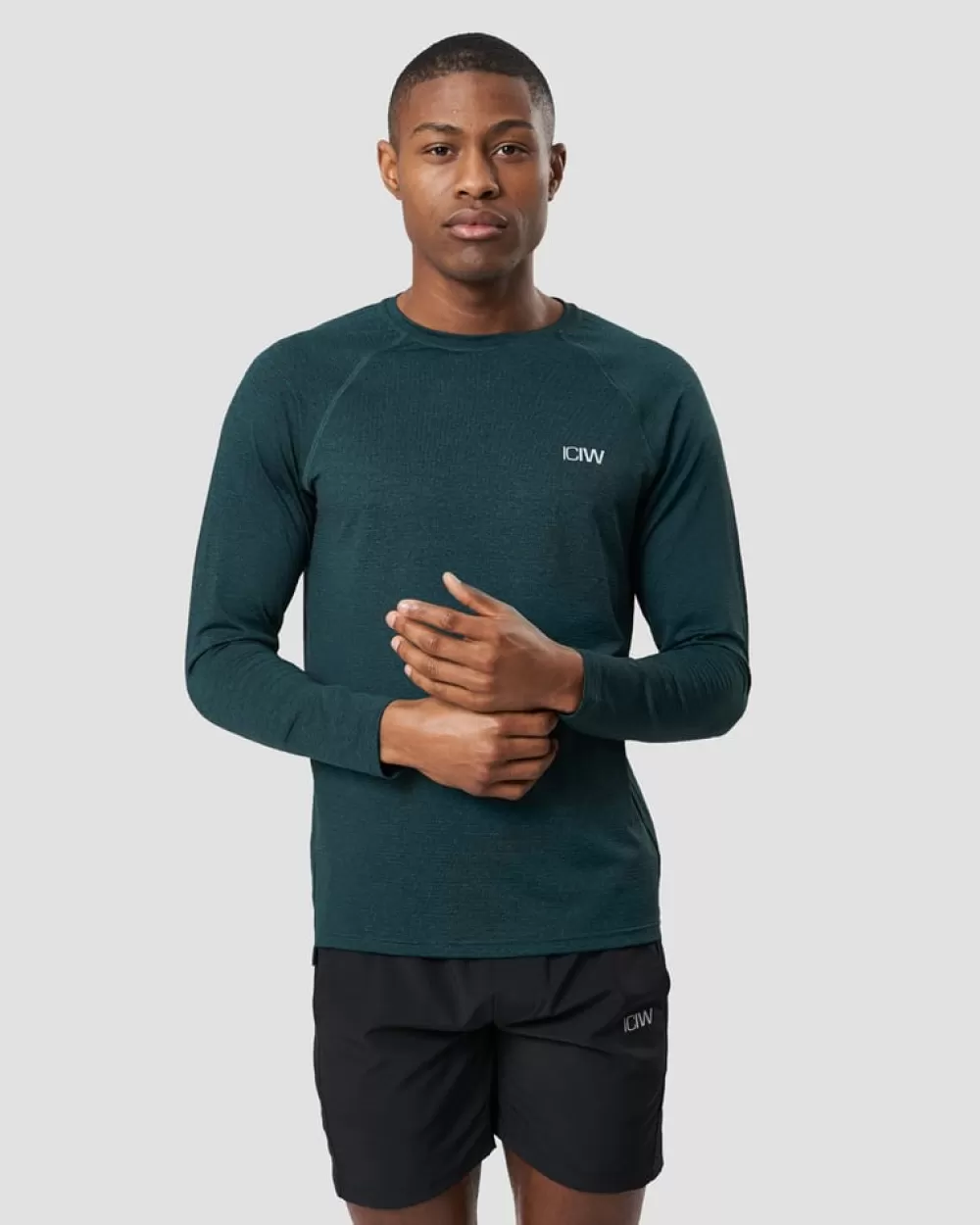 ICIW Training Mesh Long Sleeve Vivid Green Melange Men