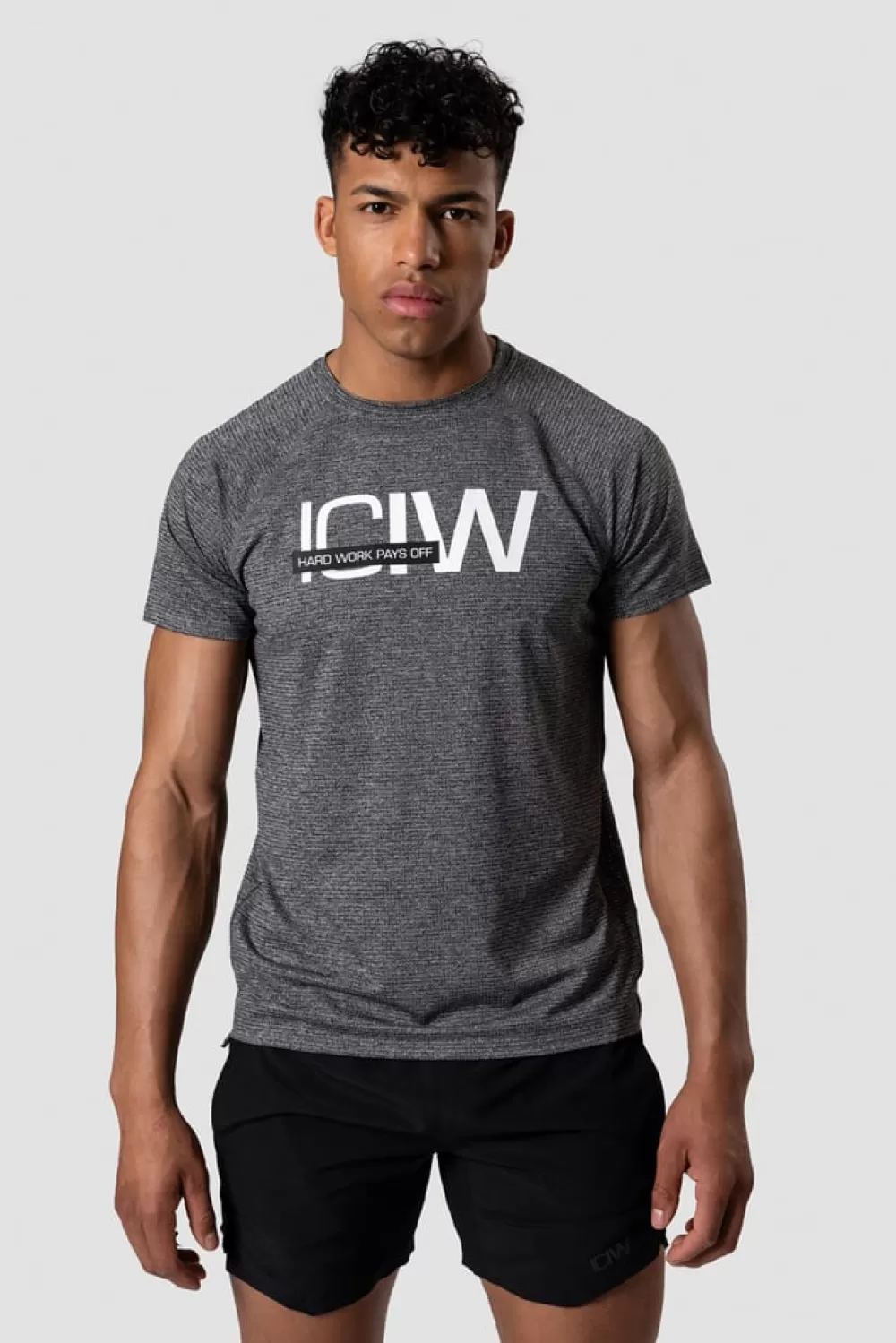 ICIW Training Mesh T-shirt Grey Melange Men