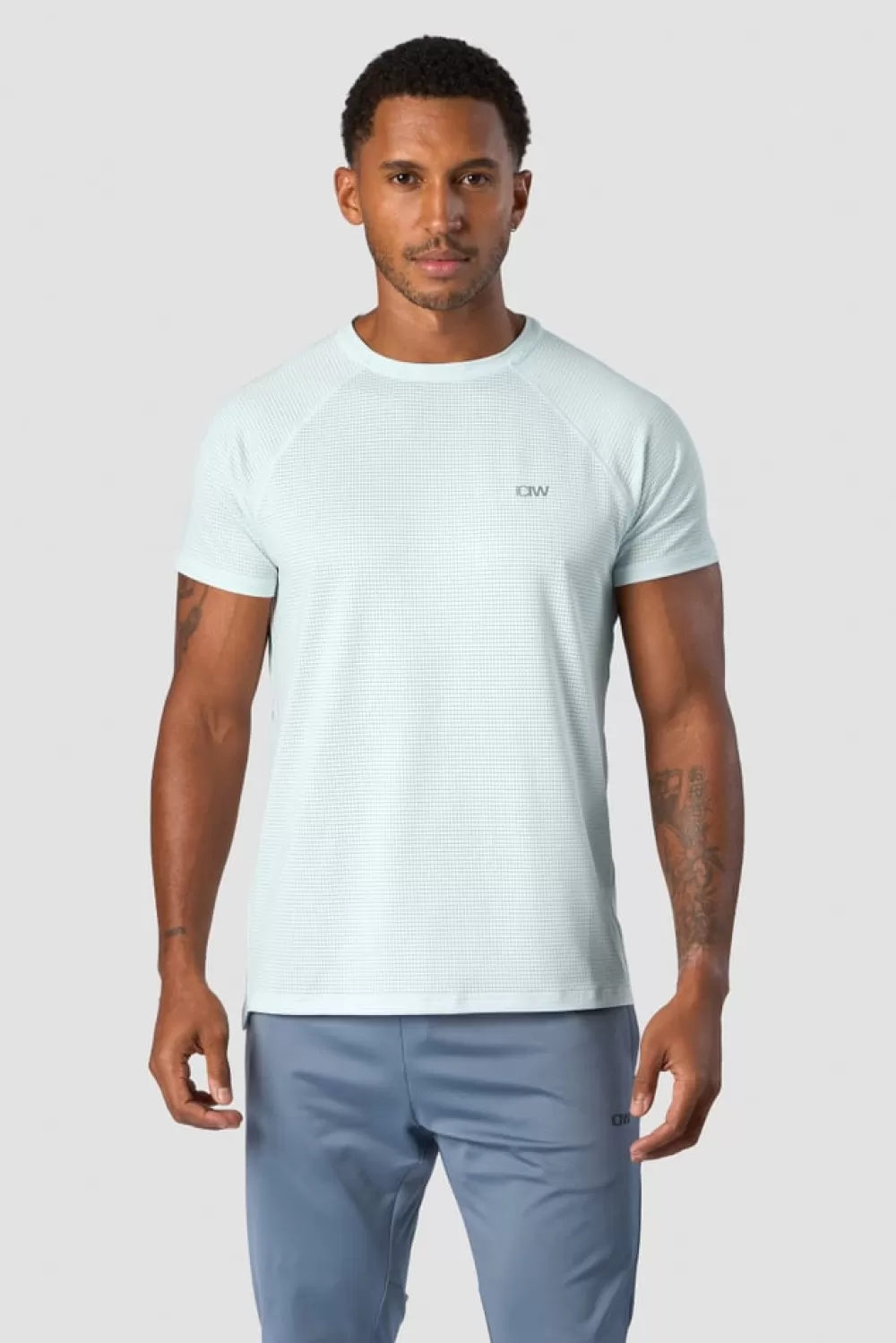 ICIW Training Mesh T-shirt Men Ice Blue