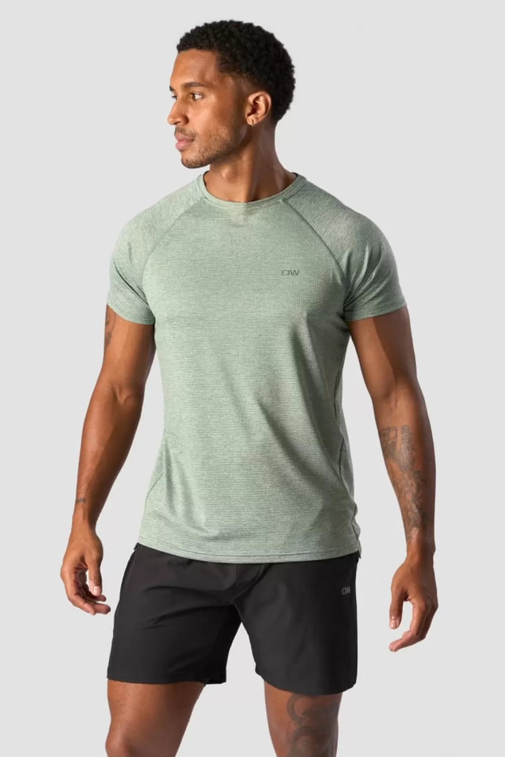 ICIW Training Mesh T-shirt Men Racing Green