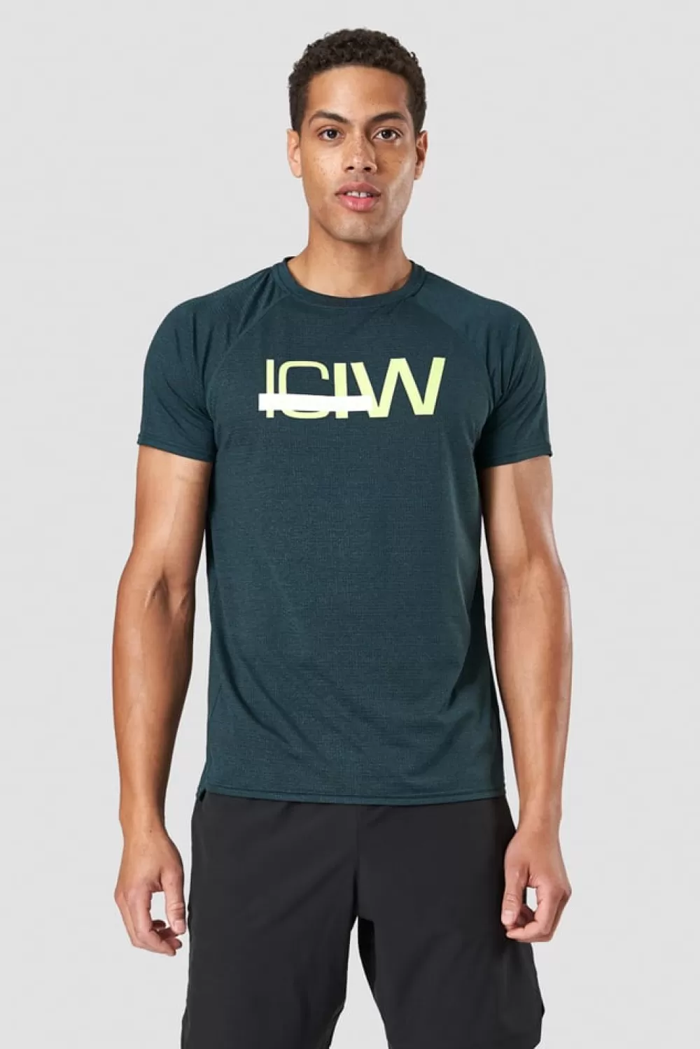 ICIW Training Mesh T-shirt Vivid Green Melange Men