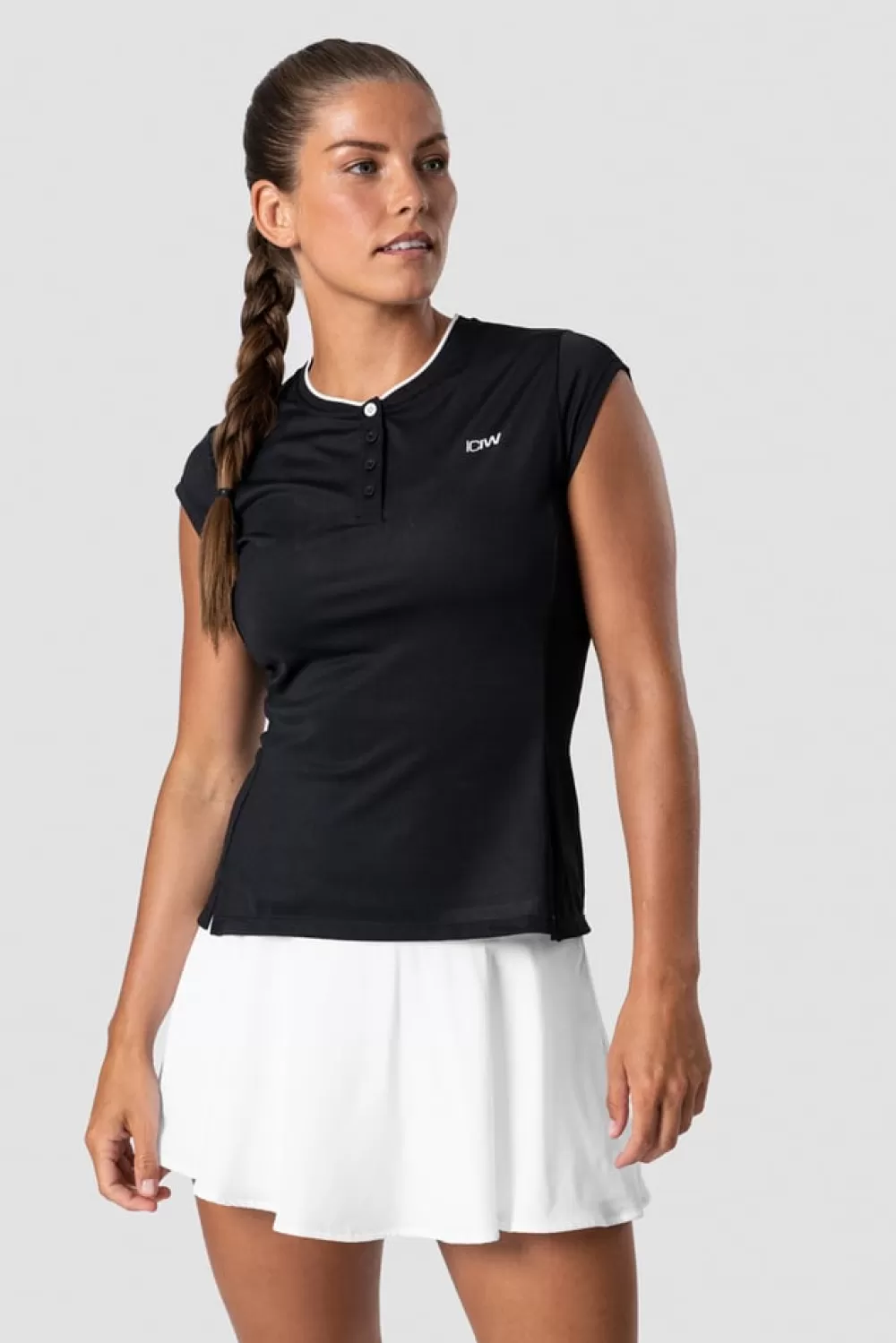 Women ICIW Training Pique Polo Black Wmn