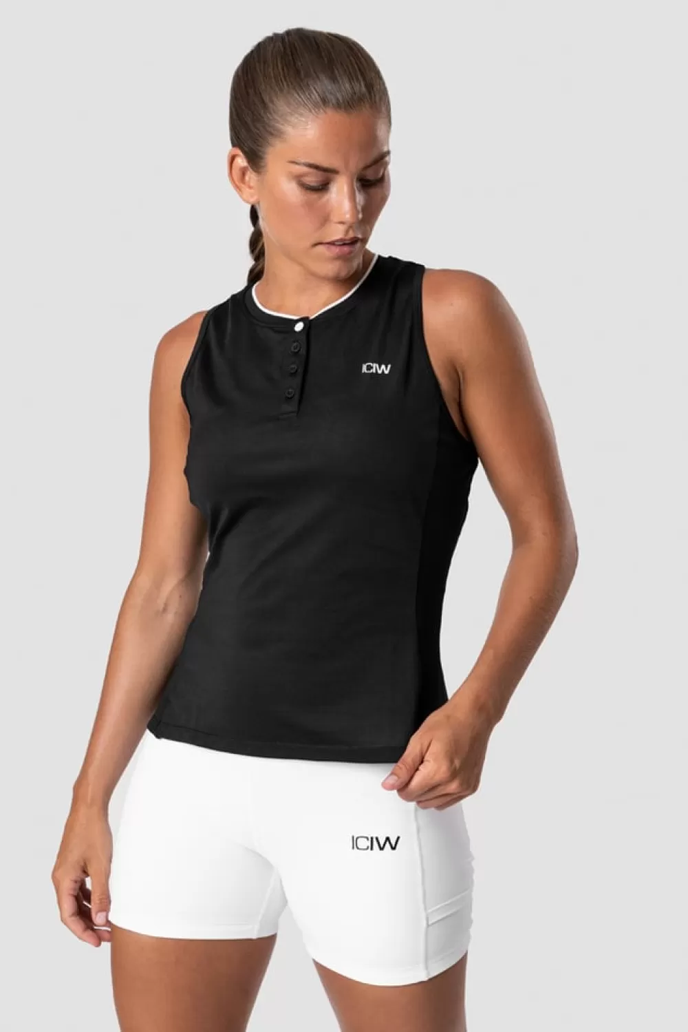 Women ICIW Training Pique Tank Top Black