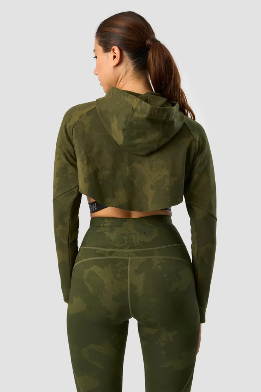 Women ICIW Ultimate Training Cropped Hoodie Green Camo