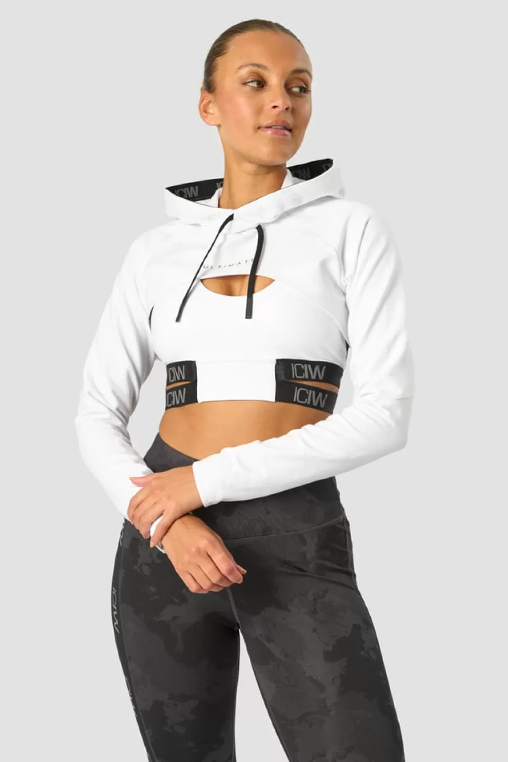 Women ICIW Ultimate Training Cropped Hoodie White