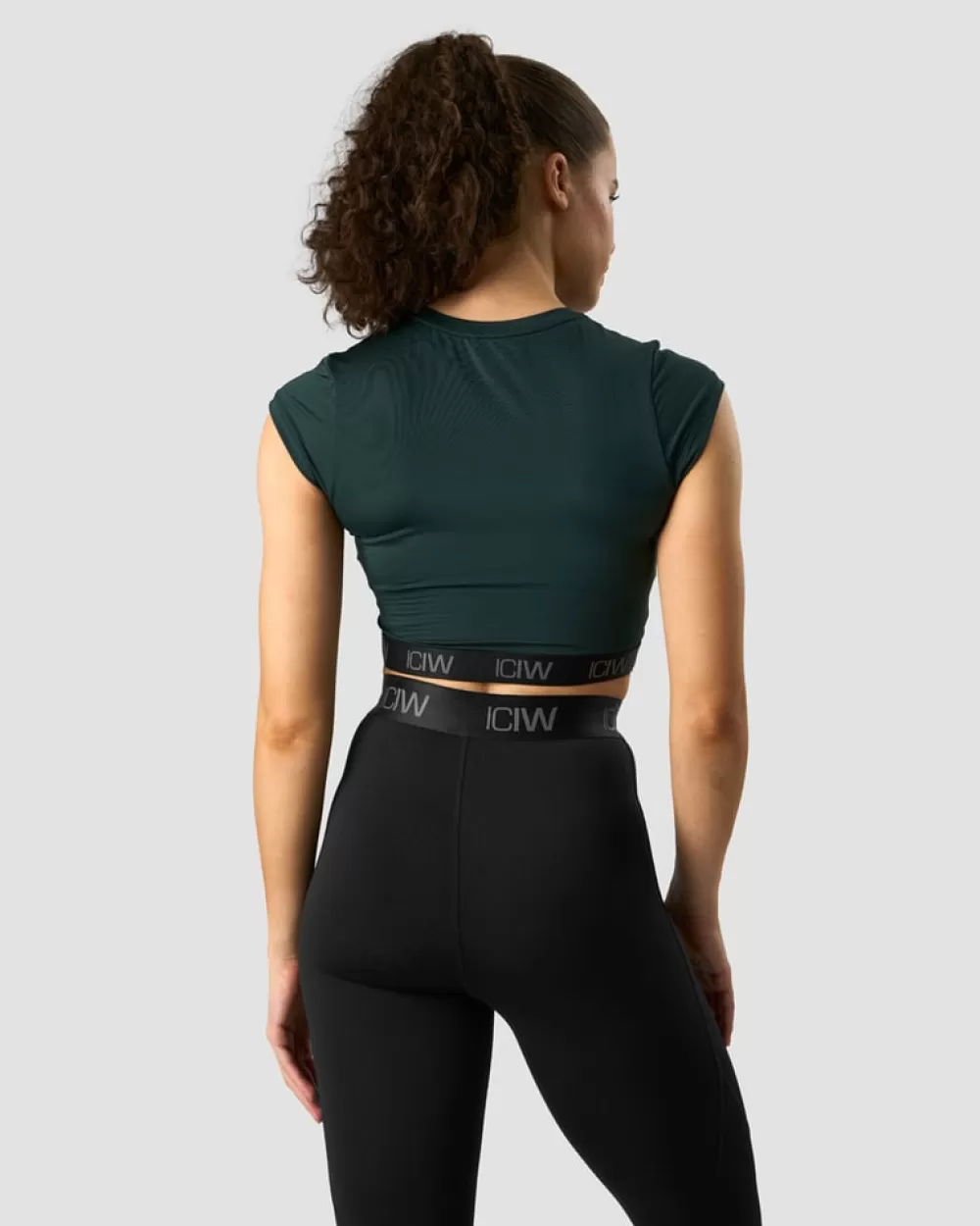 Women ICIW Ultimate Training Cropped T-shirt Deep Green