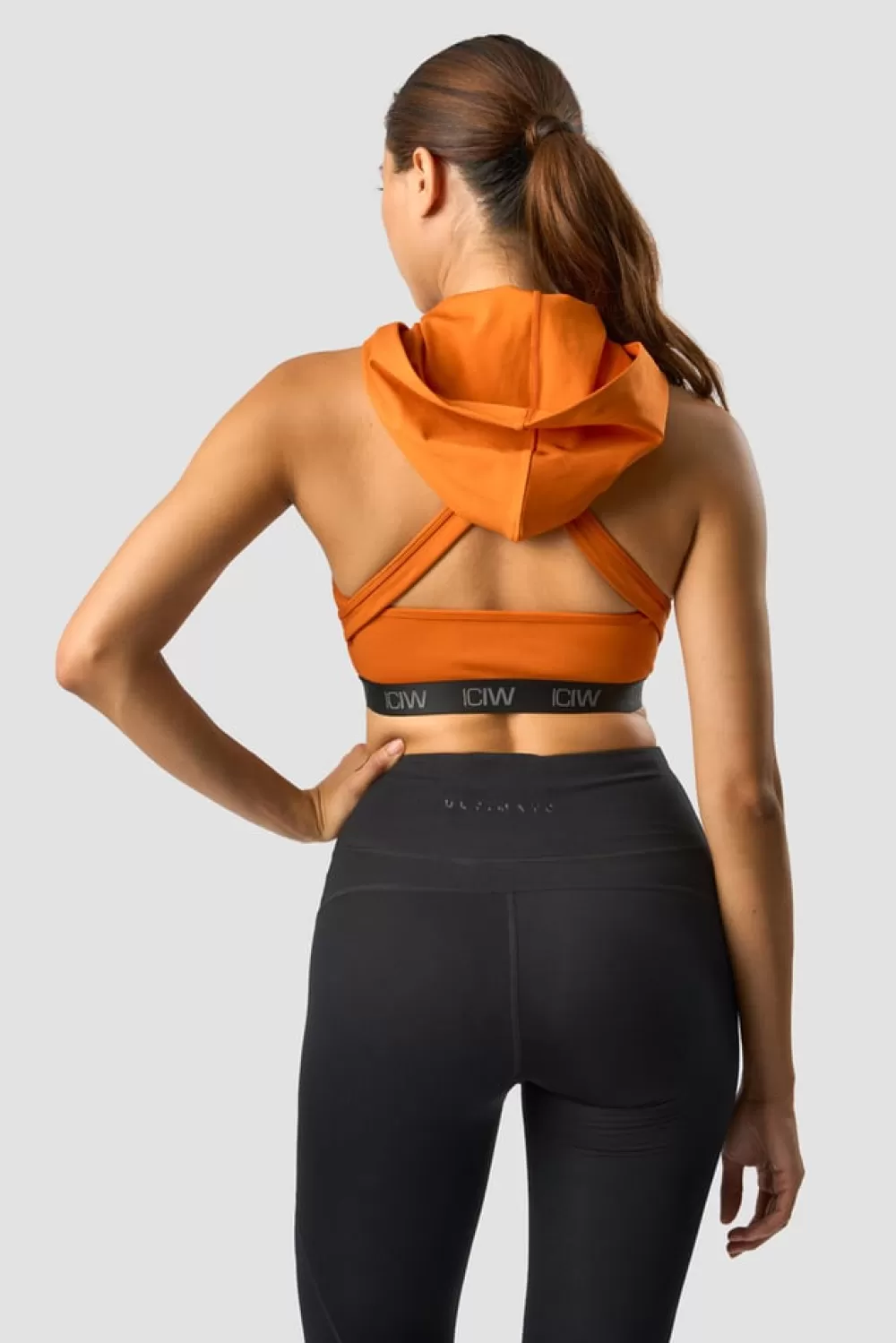 Women ICIW Ultimate Training Hoodie Sports Bra Amber