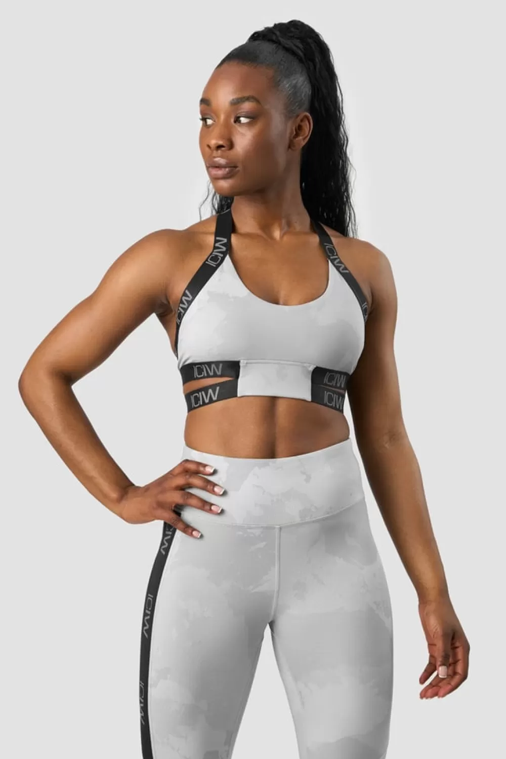 Women ICIW Ultimate Training Sports Bra Grey Camo