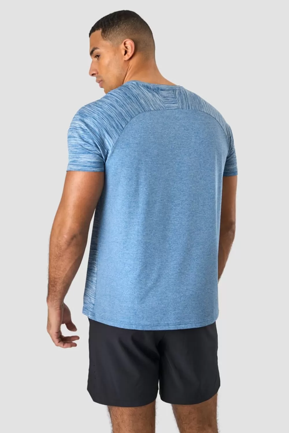 ICIW Workout Mesh T-shirt Men Dark Blue Melange